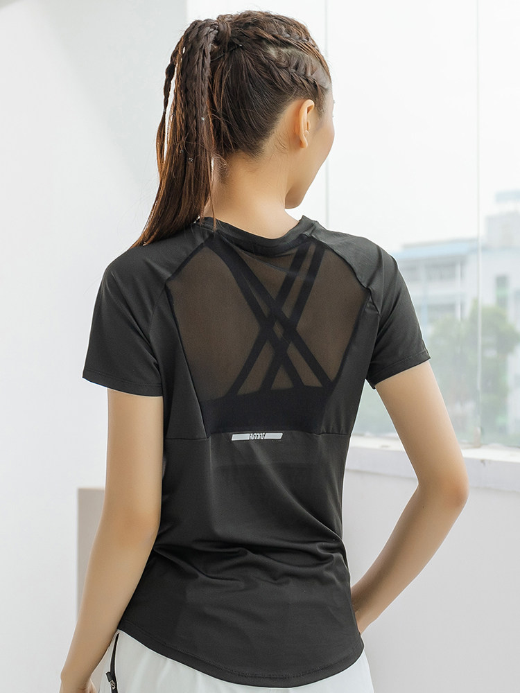Yoga Fitness Training - Summer Sports Short-Sleeved Women's Mesh Quick-Drying