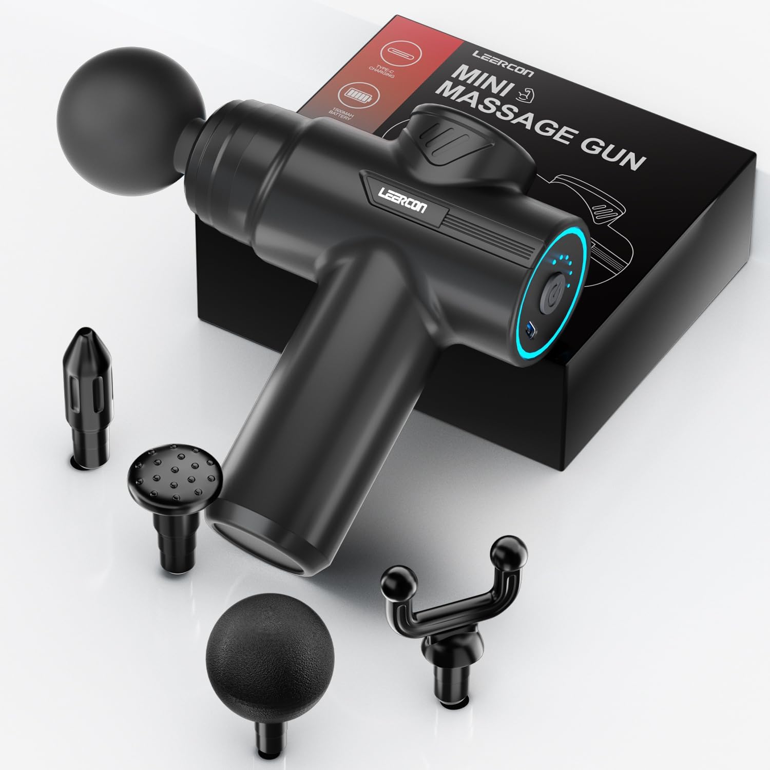 Vibration Massage Gun - LEERCON Mini Massage Gun, 6 Speeds