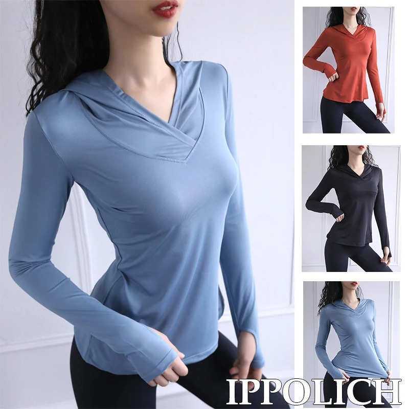 Yoga Fitness Hoodie - Yoga Hoodie Long Sleeve Women Breathable