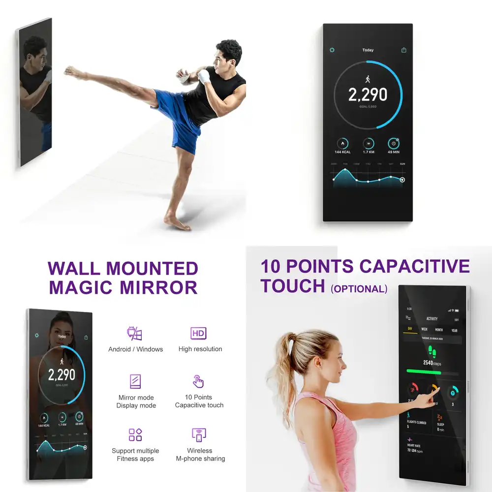 Yoga Fitness App - Wall Mounted Interactive Mirror for Fitness