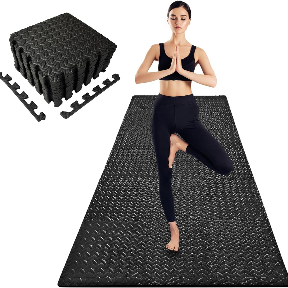 Yoga Fitness Rooms - Fitness Interlocking Foam Mats (16-Pack) -