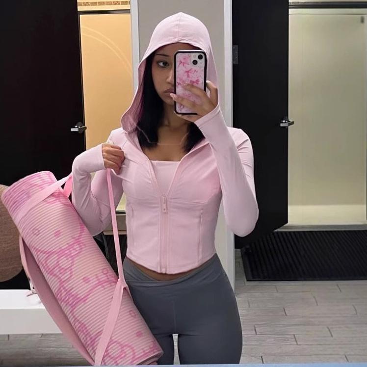 Zipper T-shirt Women's Fitness - Yoga Fitness Hoodie 评论和价格