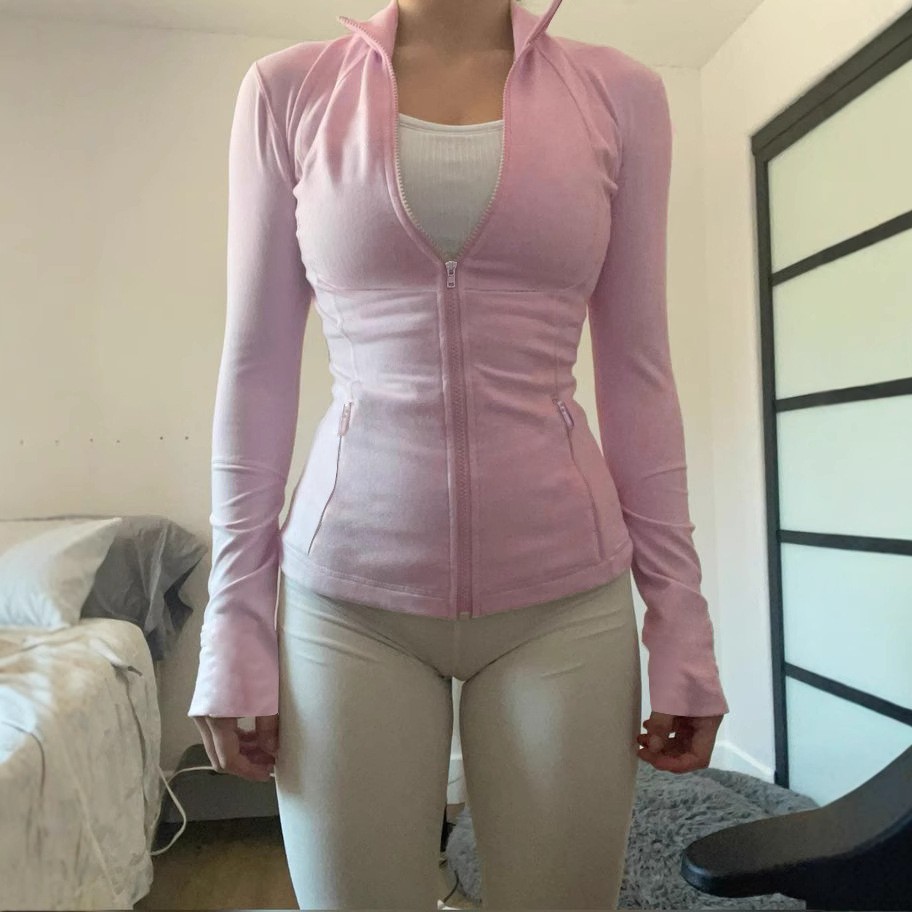 Zipper T-shirt Women's Fitness - Yoga Fitness Hoodie 评论和价格
