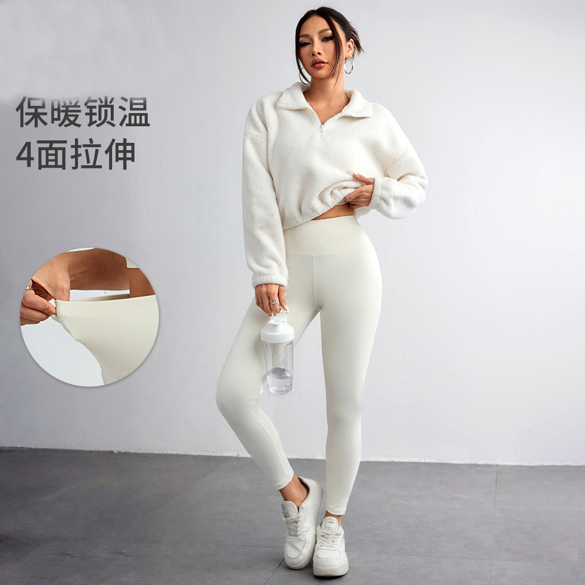 New Autumn and Winter Solid Co - Yoga Fitness Hoodie 评论和价格