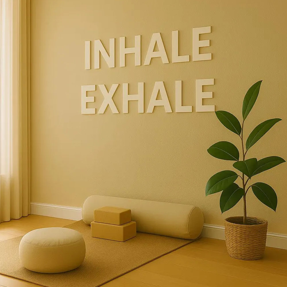 INHALE EXHALE Wall Sign Yoga S - Yoga Fitness Rooms 评论和价格