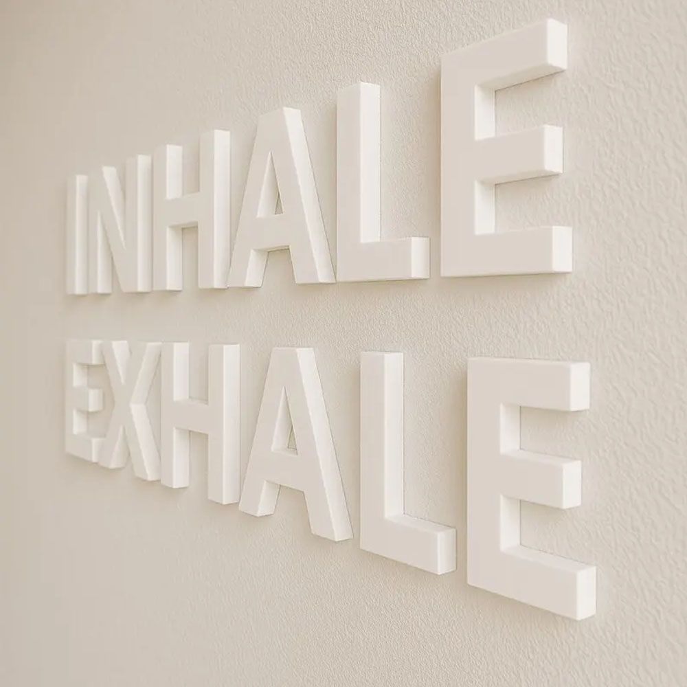INHALE EXHALE Wall Sign Yoga S - Yoga Fitness Rooms 评论和价格