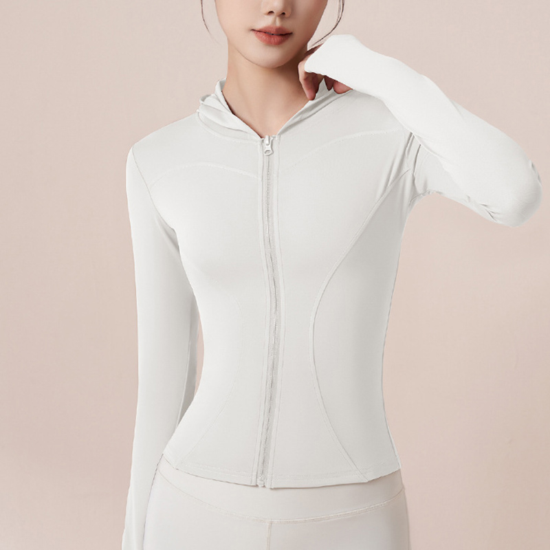 High Elastic Hoodie Yoga Jacke - Yoga Fitness Hoodie 评论和价格