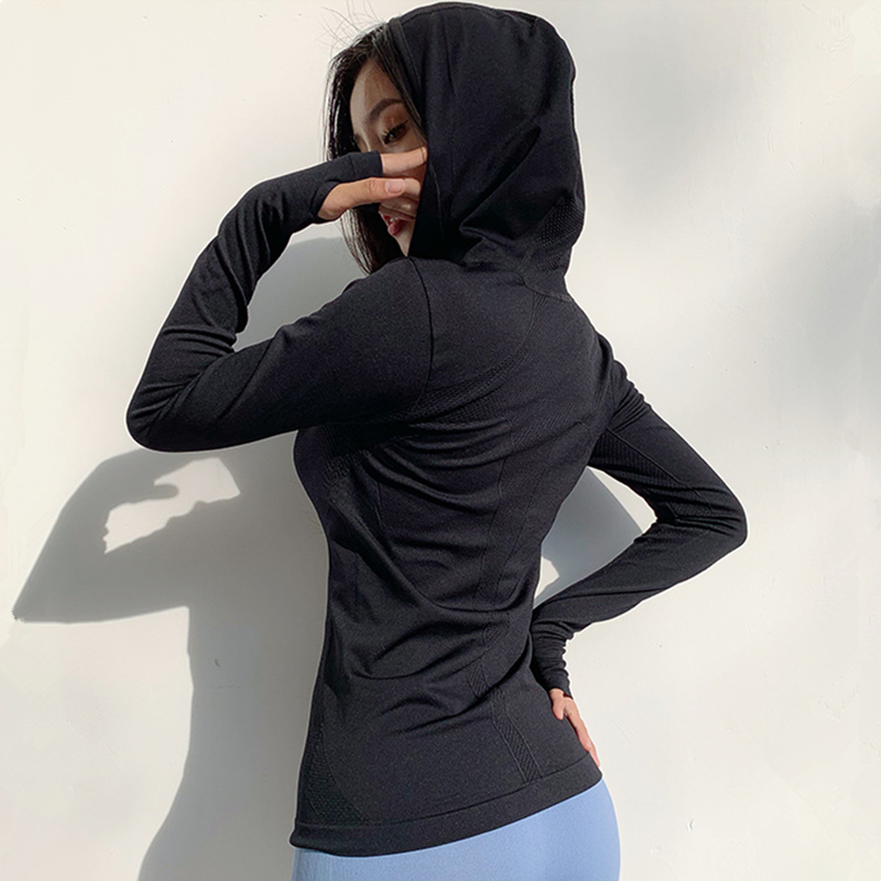 Women Sport Jackets Zipper Yog - Yoga Fitness Hoodie 评论和价格