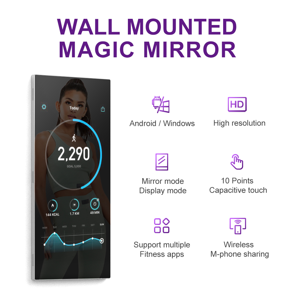 Wall Mounted Interactive Mirro - Yoga Fitness App 评论和价格