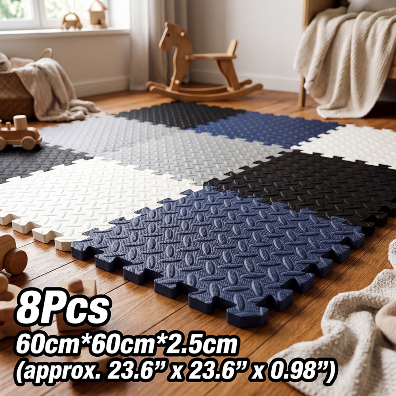 8Pcs 60x60cm EVA Foam Mat Livi - Yoga Fitness Rooms 评论和价格