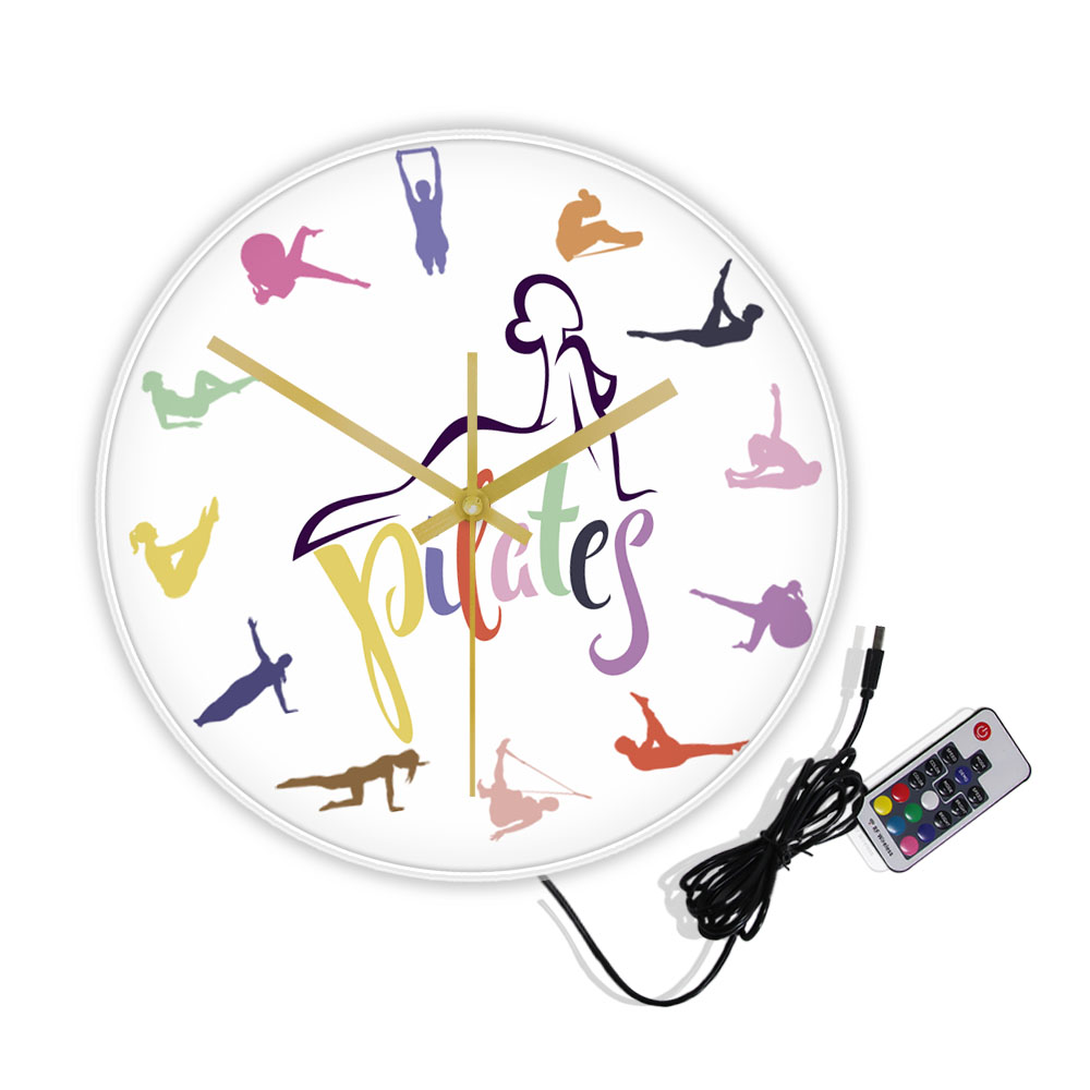 Pilates Pose Colorful Print Wa - Yoga Fitness Rooms 评论和价格