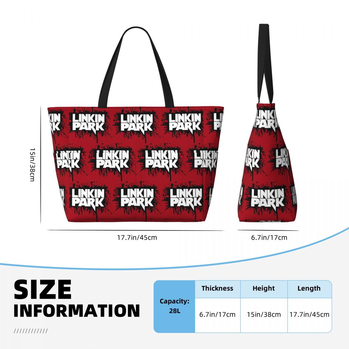 Linkin Park Band Beach Tote Ba - Yoga Fitness Park 评论和价格