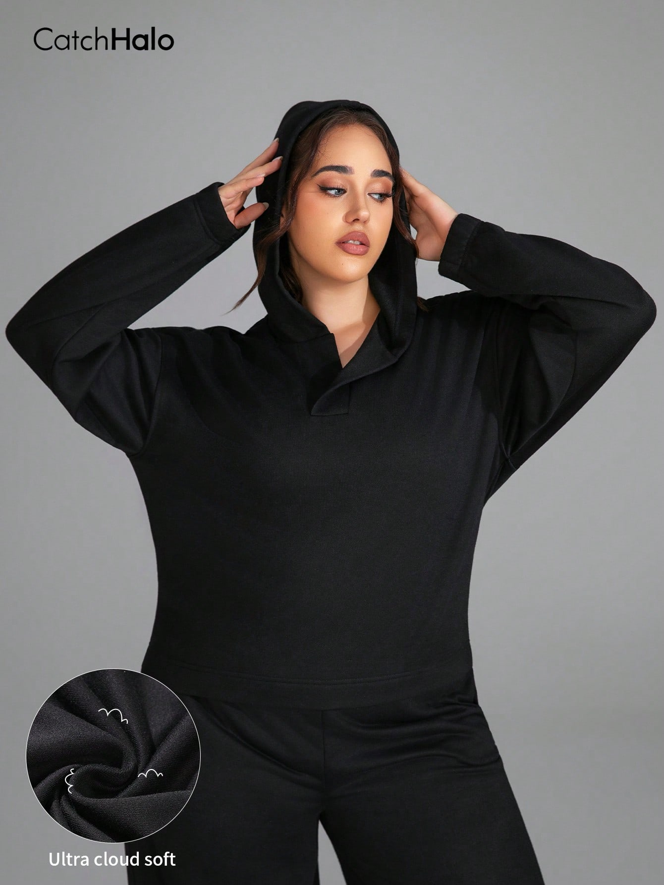 Plus Size Cropped Hoodie Women - Yoga Fitness Hoodie 评论和价格